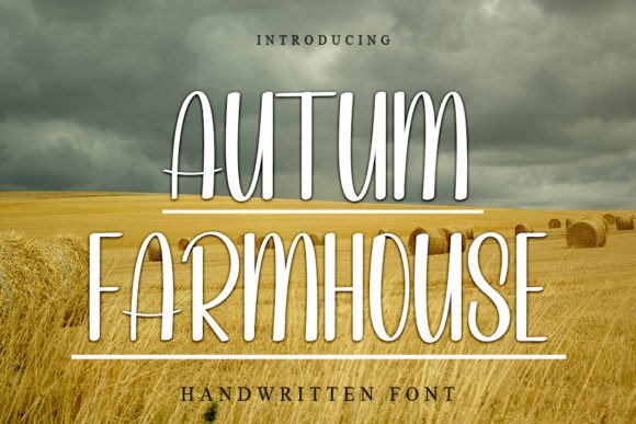 Autumn Farmhouse Font for Handmade Projects