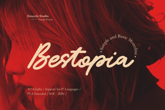 Bestopia: A Handwritten Script Font for Editorial Elegance