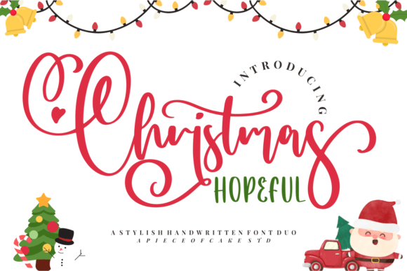 Christmas Hopeful Duo: A Delicate Font for Festive Typography
