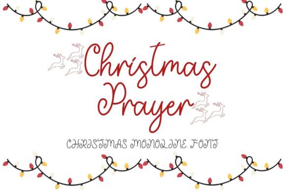 Christmas Prayer Font for Festive Craft Projects
