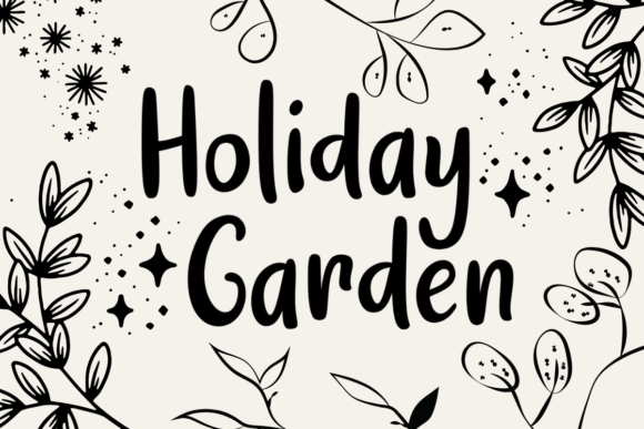 Holiday Garden Font for Branding and Design
