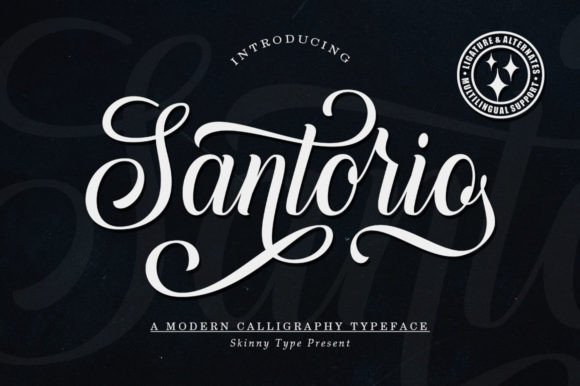 Santorio Script Font for Web Design Projects